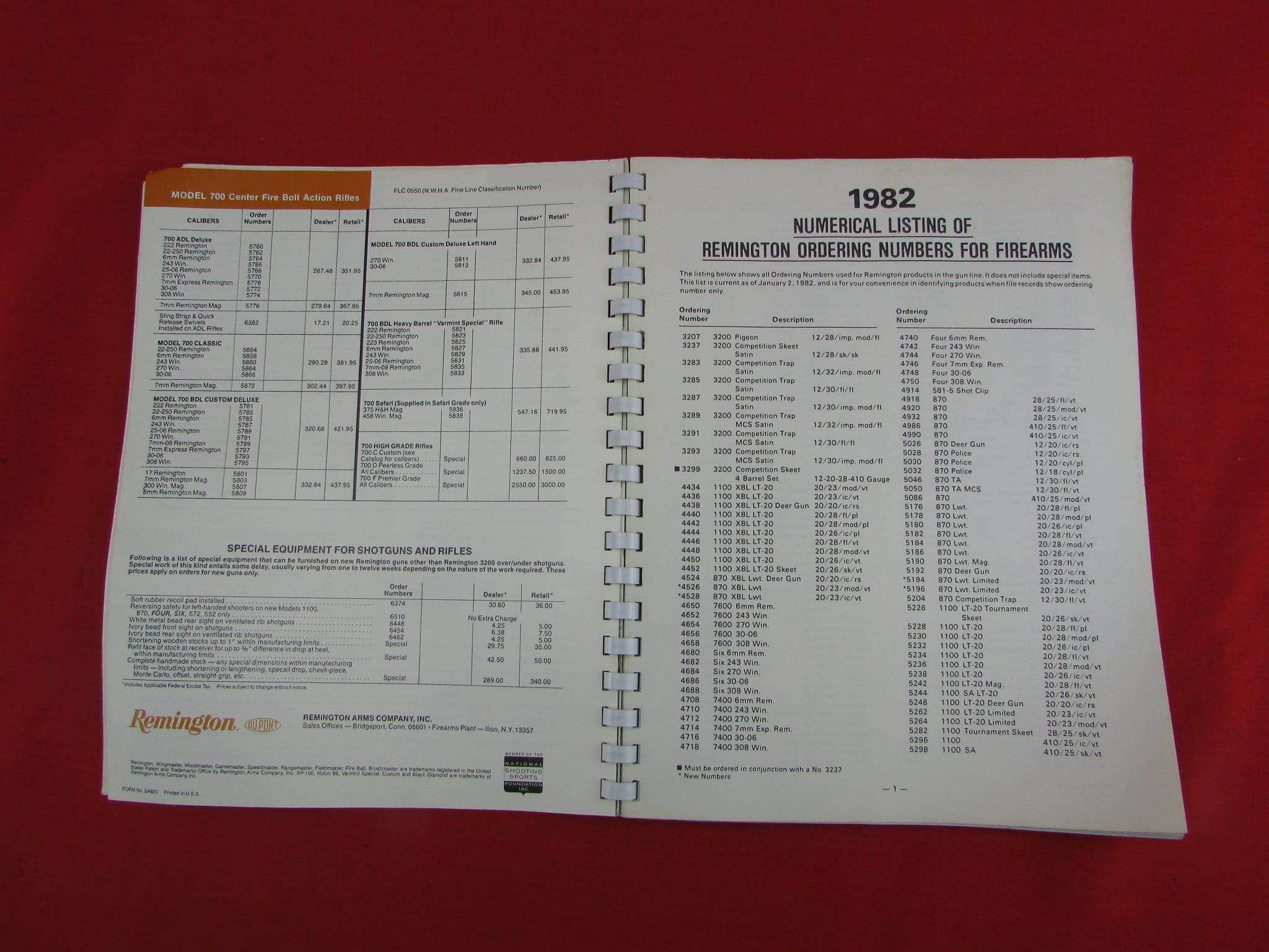 1982 Remington One-Cover Product Knowledge Reference Catalog | Midwest ...