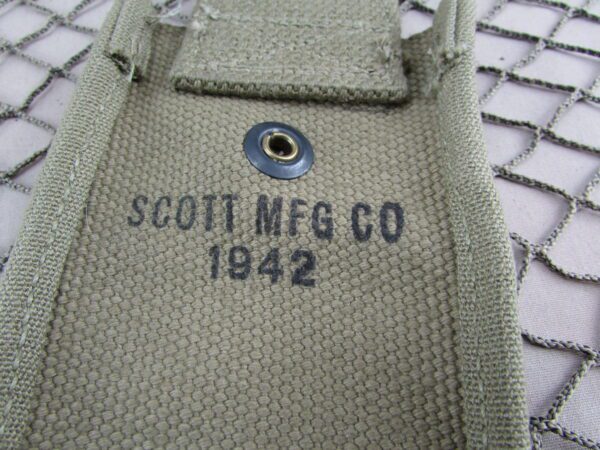 US WW2 Wire Cutter / Lineman Tool pouch marked Scott Mfg Co 1942 Unissued - Image 3