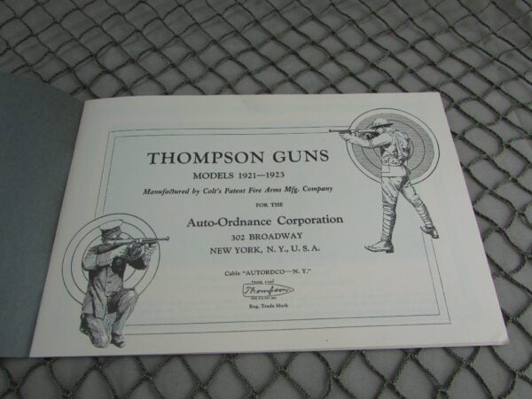 Thompson Guns Models 1921-1923 22 page book reprint - Image 2