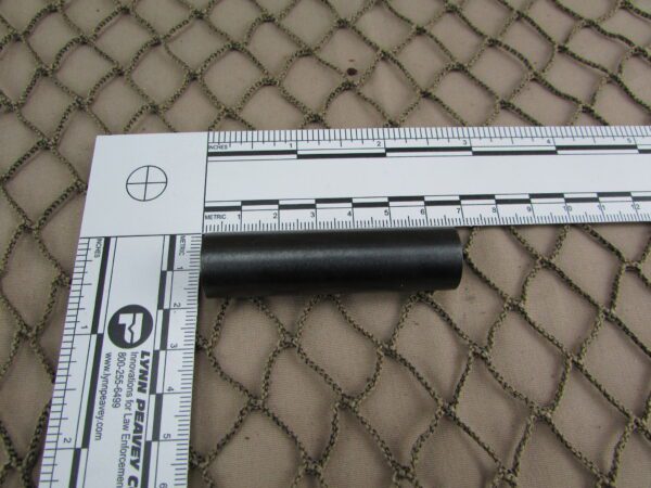 Unknown fine threaded slotted blued part 2 3/8 long x 5/8 OD x 9/16 ID - Image 2