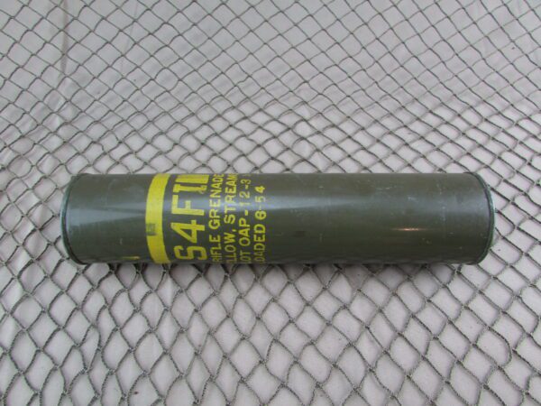 Korean War M23A1 Rifle Yellow Smoke Grenade 1954