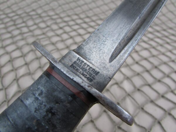 WW2 Western L77 Commando Stiletto Fighting Knife Aluminum Pommel - Image 3