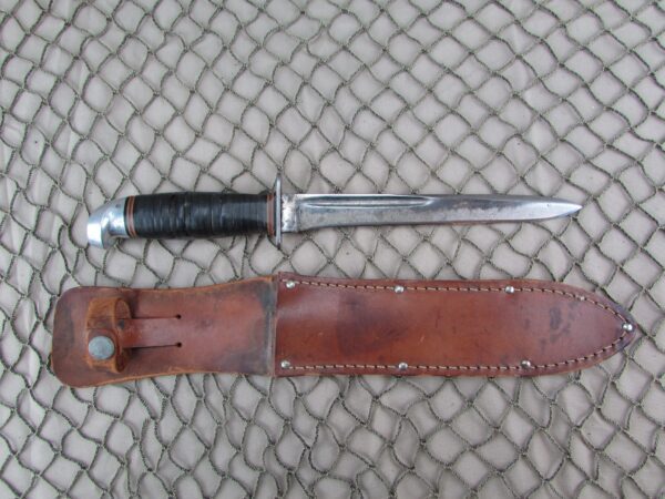 WW2 Western L77 Commando Stiletto Fighting Knife Aluminum Pommel