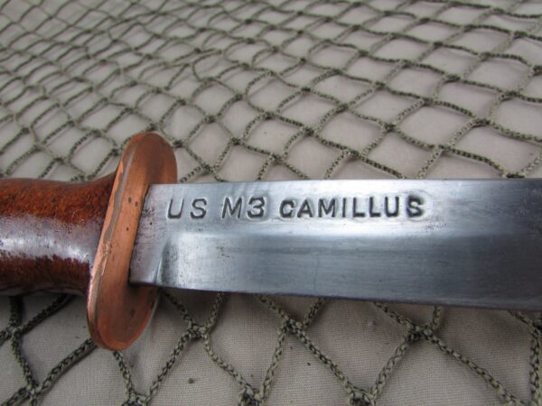 WW2 M3 Blade Marked Camillus Fighting Knife Theater Knife - Image 3