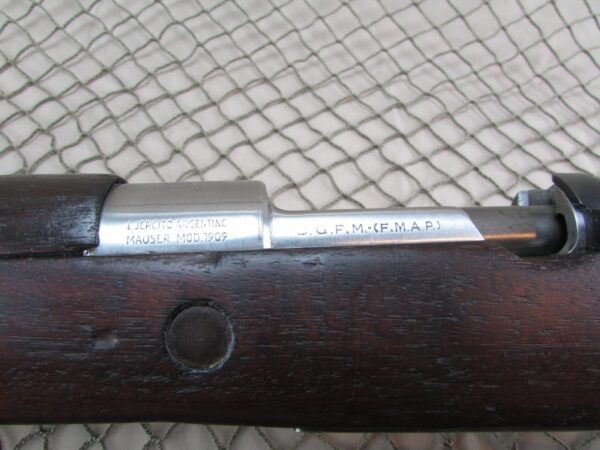 Argentine 1909 Cavalry Carbine Mauser DGFM FMAP 7.65 Cal with bayonet & sling #003772 - Image 13