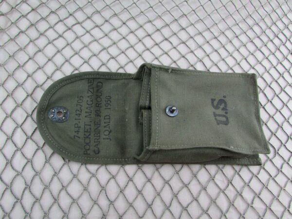 Korean War M1 Carbine 30 Round 4 Mag Pouch by JQMD 1950 - Image 3