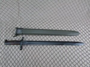 WW1 M1905 Springfield 16" Bayonet 1918 dated w/ M3 scabbard
