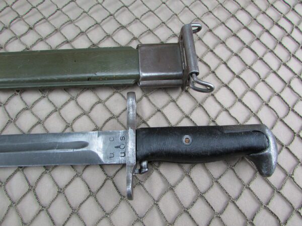 WW2 M1 Bayonet 10" M1 Garand w/ Greek Scabbard by Utica Cutlery UC - Image 6