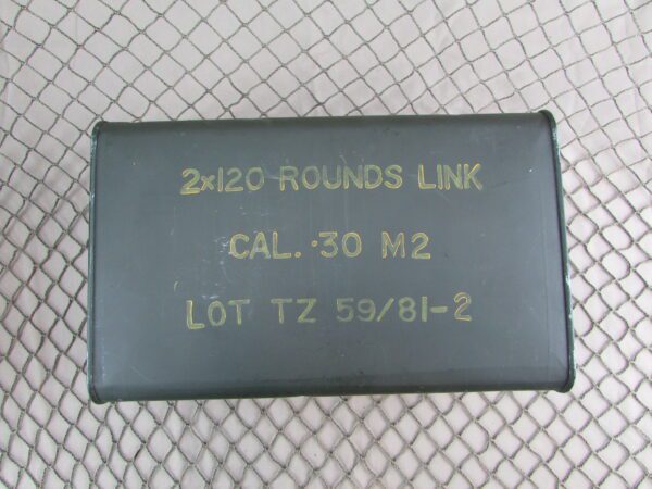 2x120 Round Link 30 Cal M2 Lot TZ 59/81-2 Spam Can 30-06 Taiwanese Contract - Image 2